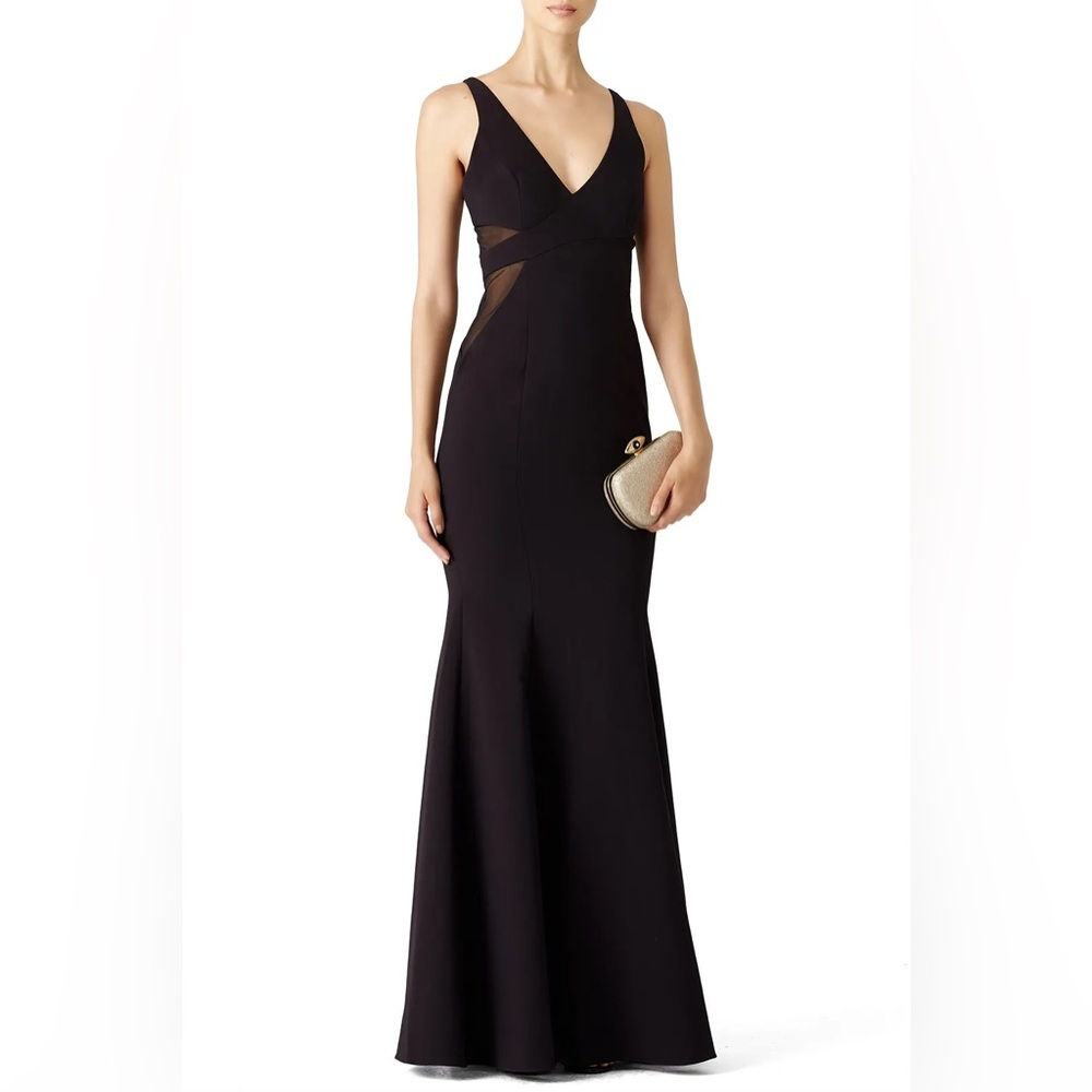 JAYGODFREY Black Rockefeller Gown Maxi Dress Women’s 4